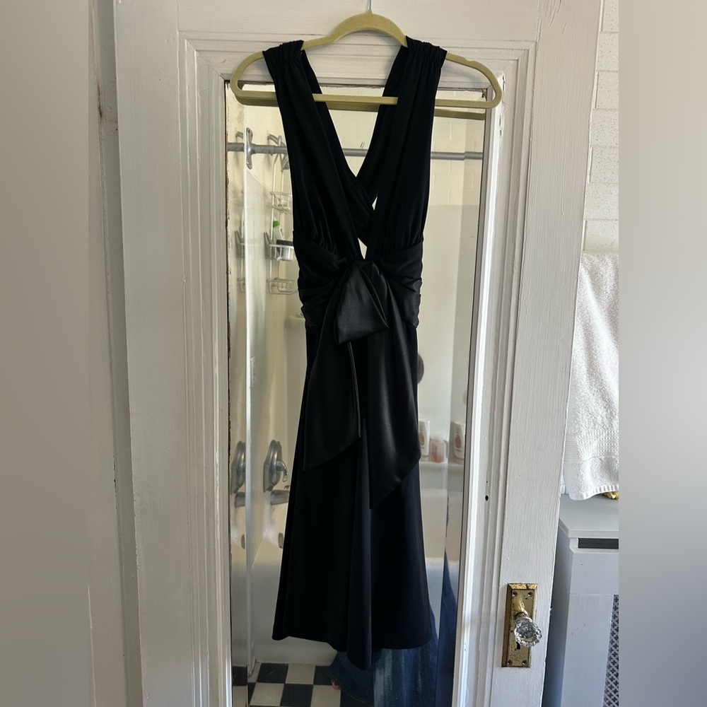White House Black Market Black Bow Dress